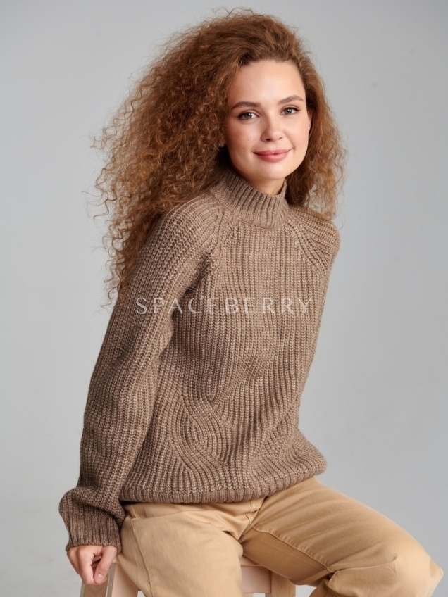 Женский вязаный свитер оверсайз, джемпер